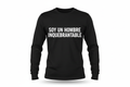 camisa de manga para hombre negra con logos en el pecho SOY UN HOMBRE INQUEBRANTABLE